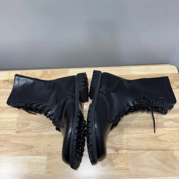Carolina Boots Oil Resistant Mens 12 Black Safety Soft Toe Tie Up Comfort Work