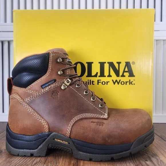 Carolina CA5520 6&quot; Waterproof Composite Broad Toe Work Boots Mens Size 9 EE Wide