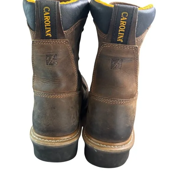 Carolina Mens Non-Metallic Toe Work Boots Size 12D Leather Upper Brown