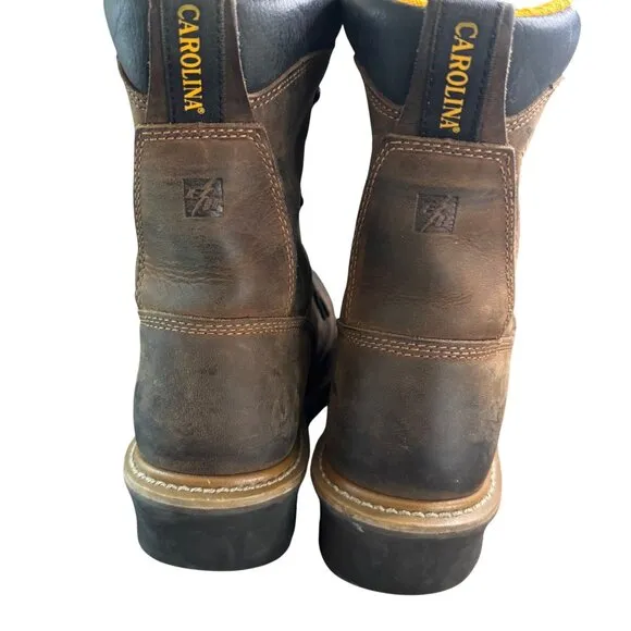 Carolina Mens Non-Metallic Toe Work Boots Size 12D Leather Upper Brown