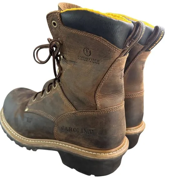 Carolina Mens Non-Metallic Toe Work Boots Size 12D Leather Upper Brown