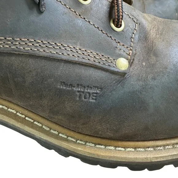 Carolina Mens Non-Metallic Toe Work Boots Size 12D Leather Upper Brown