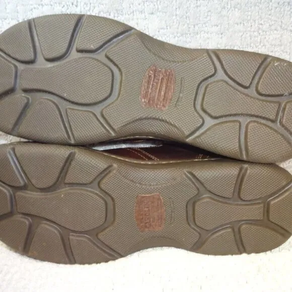 Carolina Opanka Mens Size 11.5 EE Brown Leather Steel Toe Slip On Shoes CA3582