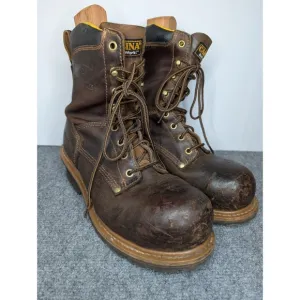 Carolina Poplar Men's 8&quot; Leather Composite Safety Toe Logger Boots Size 8 D