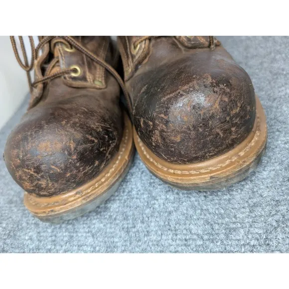 Carolina Poplar Men's 8&quot; Leather Composite Safety Toe Logger Boots Size 8 D