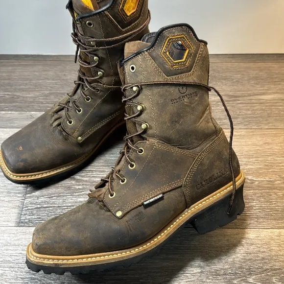 Carolina safety work boots size 12  COPPICE COMP TOE SQUARE TOE LOGGER