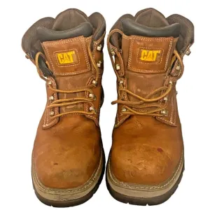 CAT Caterpillar Men's 12 M Leather Steel Toe Safety Work Boots Brown Gorpcore