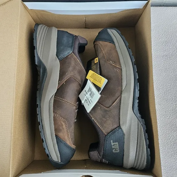 CAT Caterpillar Streamline 2.0 Leather Composite Toe Work Shoes Men SZ 12 Clay