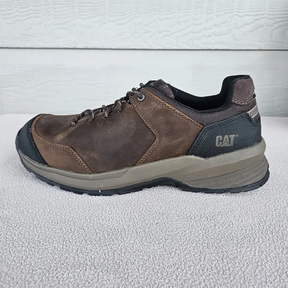 CAT Caterpillar Streamline 2.0 Leather Composite Toe Work Shoes Men SZ 12 Clay