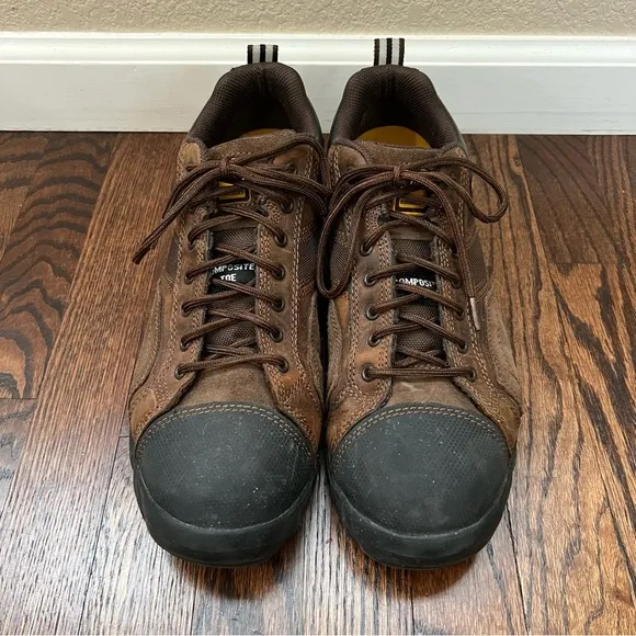 CAT Men Caterpillar Argon Composite Toe Work Shoe Leather Size 11.5 P89957 $150,