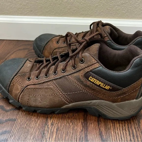 CAT Men Caterpillar Argon Composite Toe Work Shoe Leather Size 11.5 P89957 $150,