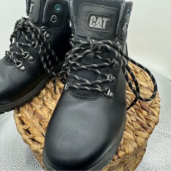 Caterpillar Steel Toe Black Boots