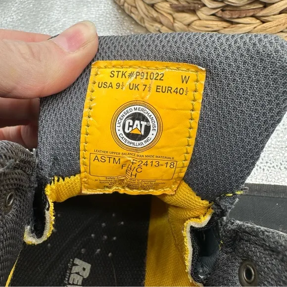 Caterpillar Steel Toe Black Boots