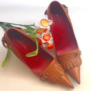 CESARE PACIOTTI - Vintage Luxury Leather Kiltie Heels; 2005 Fall/Winter Shoes