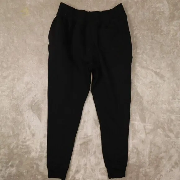 Champion Black Reverse‎ Weave Red Velvet Spellout Joggers size Large