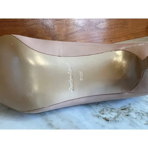 Charles David classic nude heels 8.5