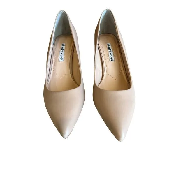 Charles David classic nude heels 8.5