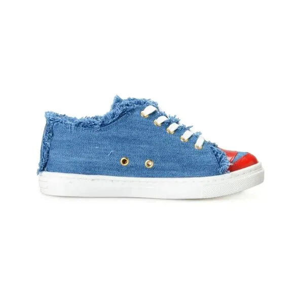 Charlotte Olympia Sneakers Girls Denim Leather