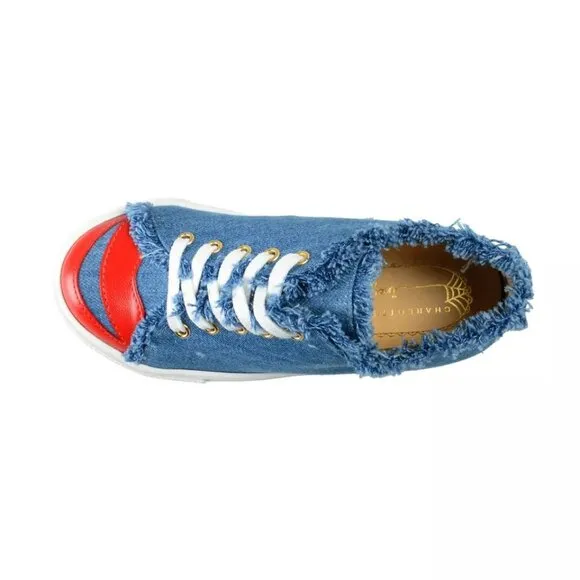 Charlotte Olympia Sneakers Girls Denim Leather