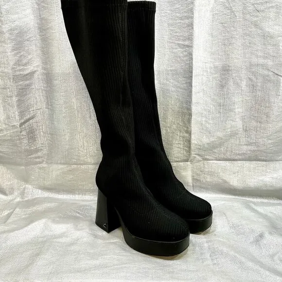 Circus NY  Simone By Sam Edelman Women's Black Knee High Boots Size 6M (36)