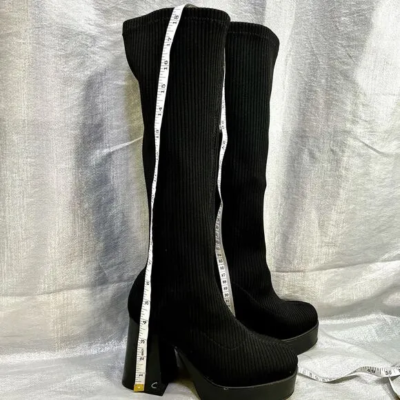 Circus NY  Simone By Sam Edelman Women's Black Knee High Boots Size 6M (36)