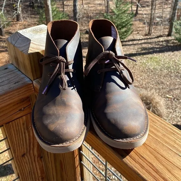 Clarks Bushacre 2 Boot Mens Brown Leather Lace Up Shoes Size 11 26034135