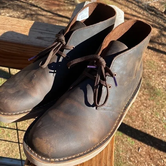 Clarks Bushacre 2 Boot Mens Brown Leather Lace Up Shoes Size 11 26034135