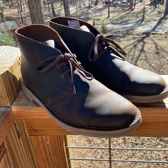 Clarks Bushacre 2 Boot Mens Brown Leather Lace Up Shoes Size 11 26034135