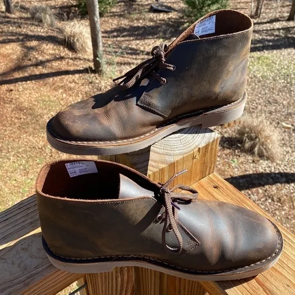 Clarks Bushacre 2 Boot Mens Brown Leather Lace Up Shoes Size 11 26034135