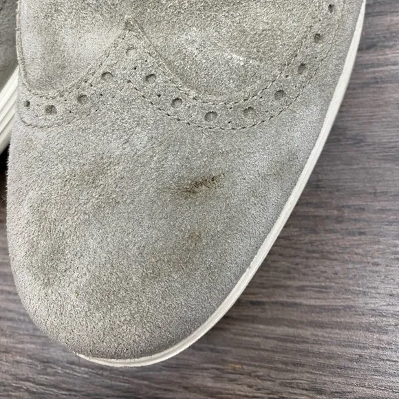 Cole Haan Grand OS Grey Suede Wingtip Shoes 11.5