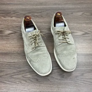 Cole Haan Grand OS Grey Suede Wingtip Shoes 11.5