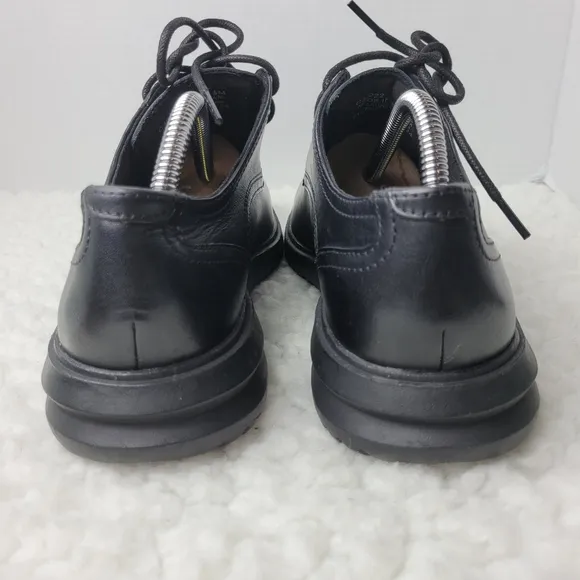 Cole Haan Grand  Plain Toe Men's 8.5 Oxford Black Leather Shoes C38222