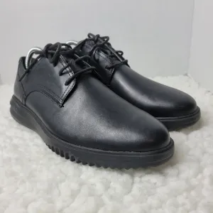 Cole Haan Grand  Plain Toe Men's 8.5 Oxford Black Leather Shoes C38222