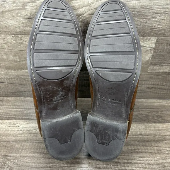 Cole Haan Lenox Hill Leather Cap Toe Oxford Brown Mens US Size 13 C11632 Shoes