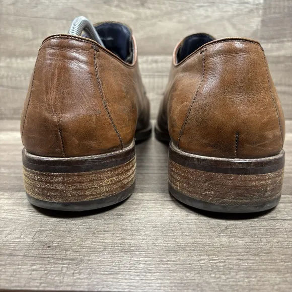 Cole Haan Lenox Hill Leather Cap Toe Oxford Brown Mens US Size 13 C11632 Shoes