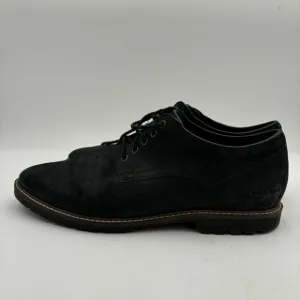 Cole Haan Men’s 11.5 Black Leather Nathan Plain Toe Lace Up Loafer Shoes