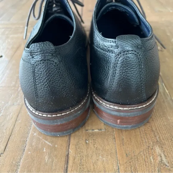COLE HAAN Pebbled Black Leather C27088 Grand 0s Wingtip Loafer Shoes, Mens 12