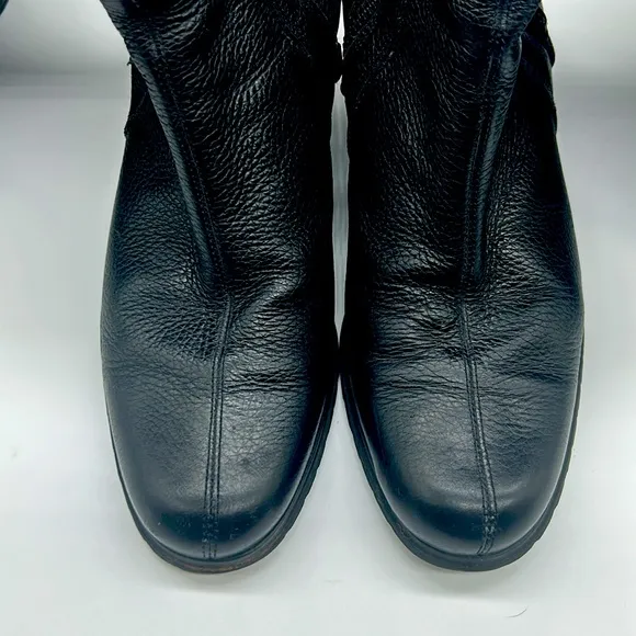 Cole Haan   Vibram Women's Double Sided Zip Black Knee High Heeled Boots 8B