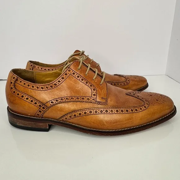 Cole Haan Williams Wingtip Brown Leather Oxford Dress Shoes Sz 11 Wedding Work