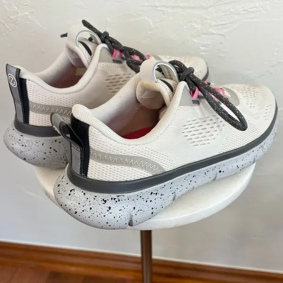 COLE HAAN Womens Zerogrand Journey Runner Sneaker‎ Shoe 5 Grey Hot Pink White