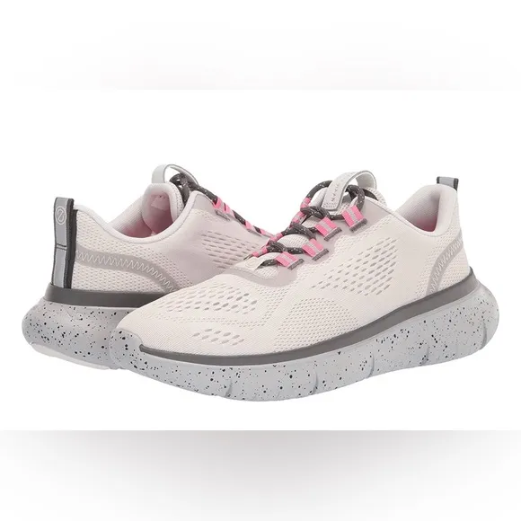 COLE HAAN Womens Zerogrand Journey Runner Sneaker‎ Shoe 5 Grey Hot Pink White