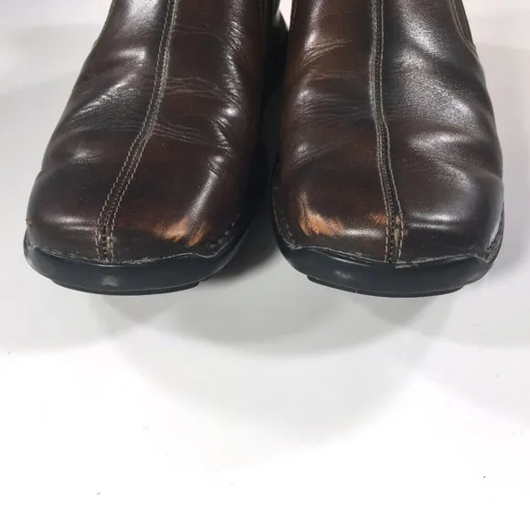 Cole Haan Zeno Slip On Shoes Mens Size 9M Brown Leather C07486 Split Toe