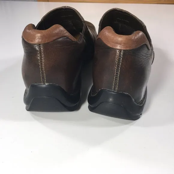 Cole Haan Zeno Slip On Shoes Mens Size 9M Brown Leather C07486 Split Toe