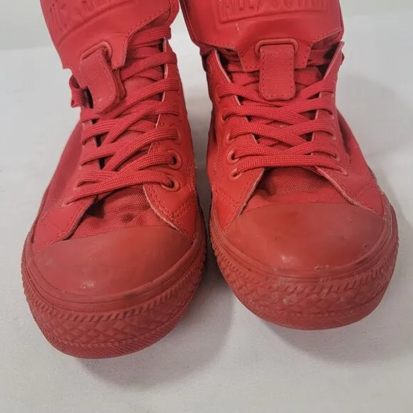 Converse Chuck Taylor Mens Size 8 Womens 10 shoes Red hightop sneakers 145342C