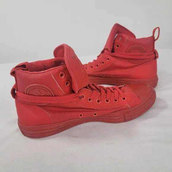 Converse Chuck Taylor Mens Size 8 Womens 10 shoes Red hightop sneakers 145342C