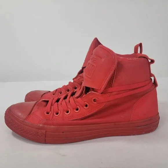 Converse Chuck Taylor Mens Size 8 Womens 10 shoes Red hightop sneakers 145342C