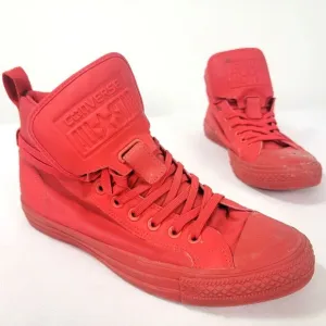 Converse Chuck Taylor Mens Size 8 Womens 10 shoes Red hightop sneakers 145342C