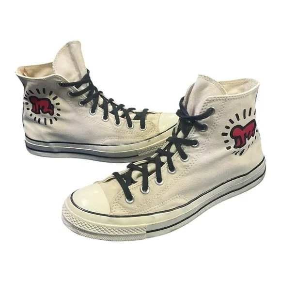 Converse x Keith Haring Radiant Baby Hi Top Shoes Sneakers Size 10
