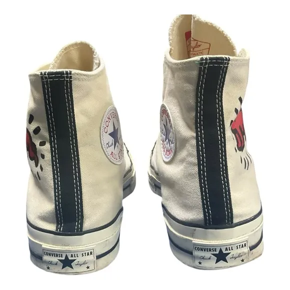 Converse x Keith Haring Radiant Baby Hi Top Shoes Sneakers Size 10