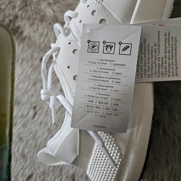 Crocs On The Clock Men's Sneaker Slip Resistant Work Shoes White NEW